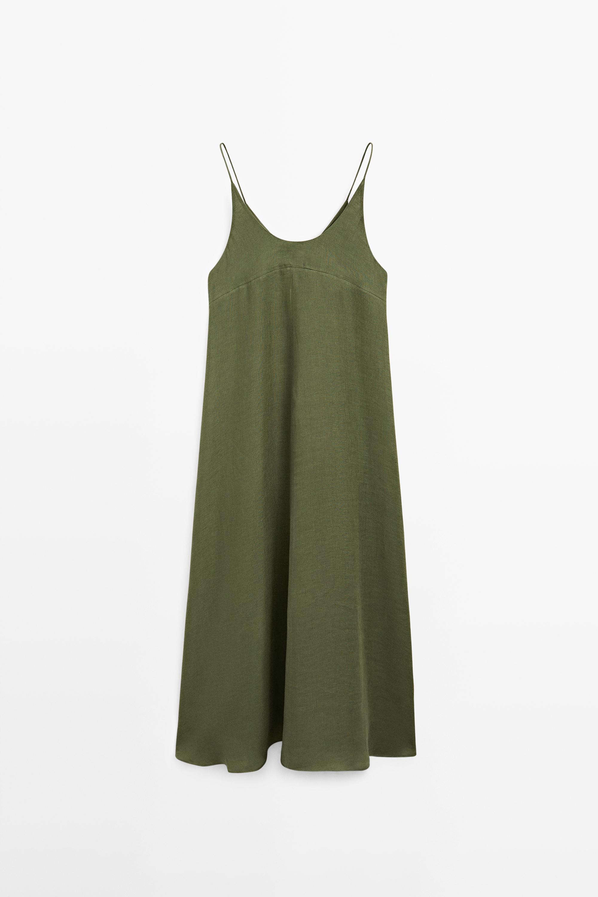 Flowing midi dress with thin straps